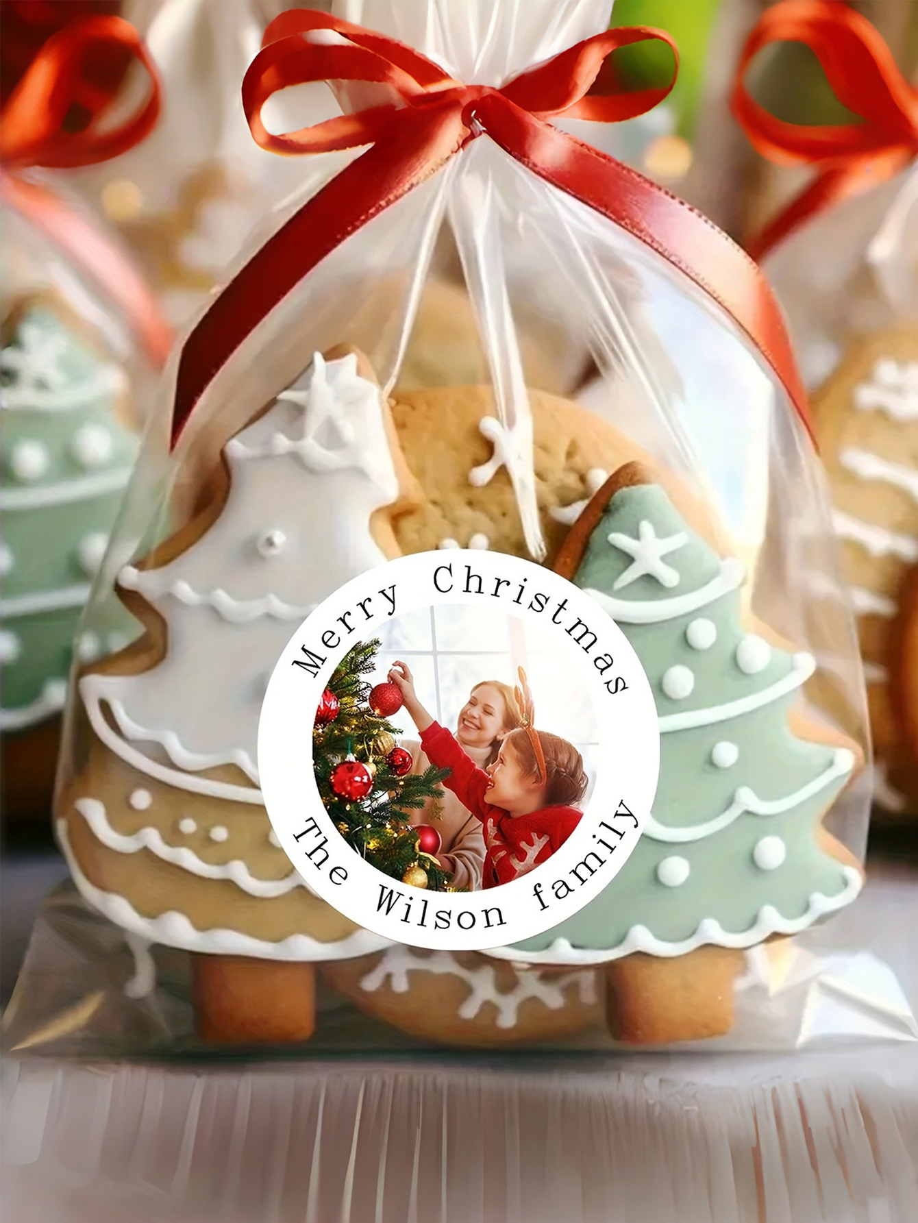 Custom Family Christmas Stickers